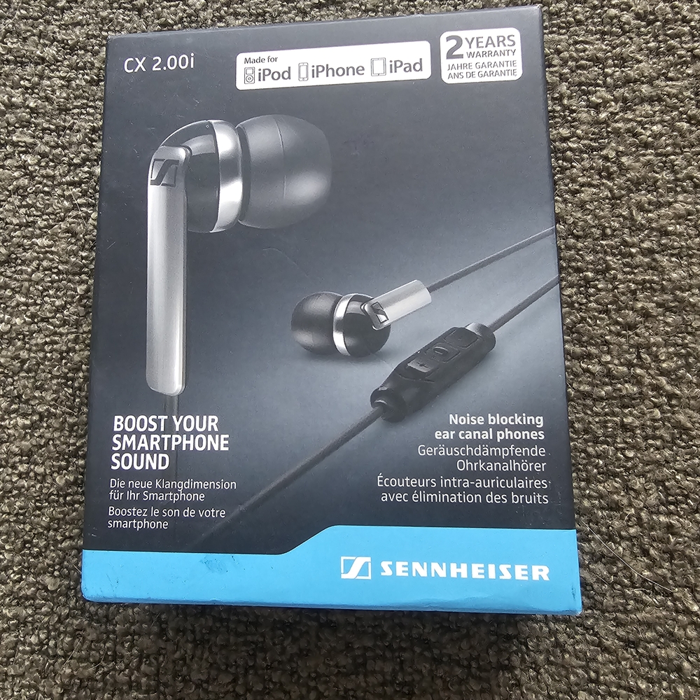 Sennheiser CX 2.00i Black and Silver Earphones